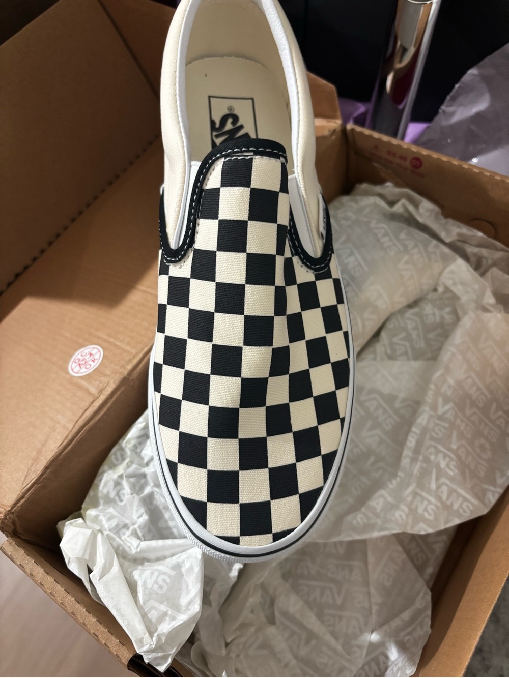 Vans Classic Slip-On Black and White Checkerboard